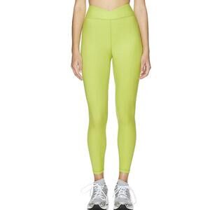 Spiritual Gangster Evie Wrap Front 7/8 Legging in Acid Lime